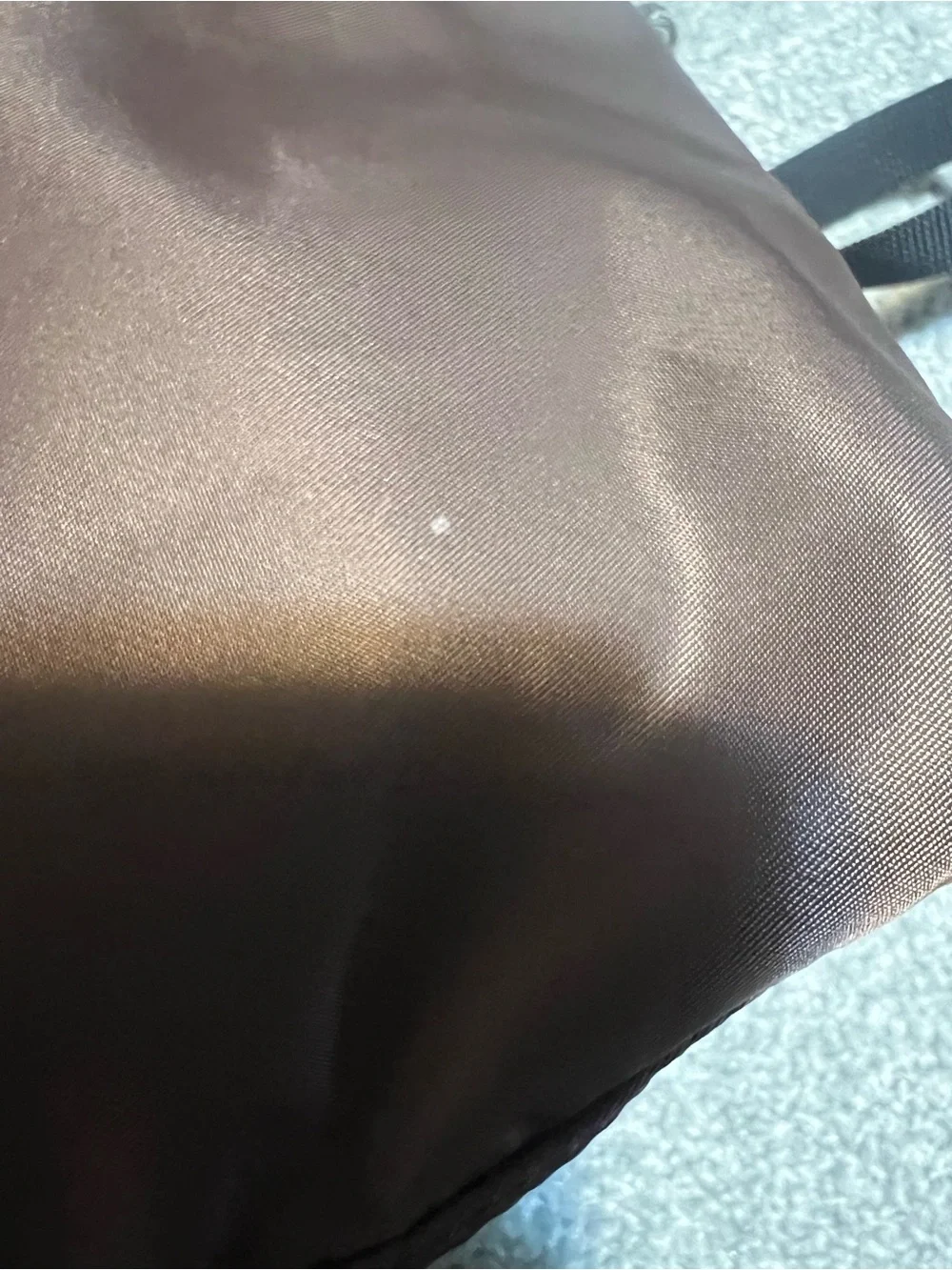Velvet Brown Satin-Lined Handbag